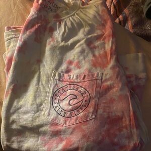 Stay Salty Pink Tie-Dye Long Sleeve Tee